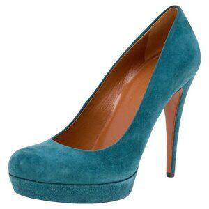Kate Spade Turquoise suede heels